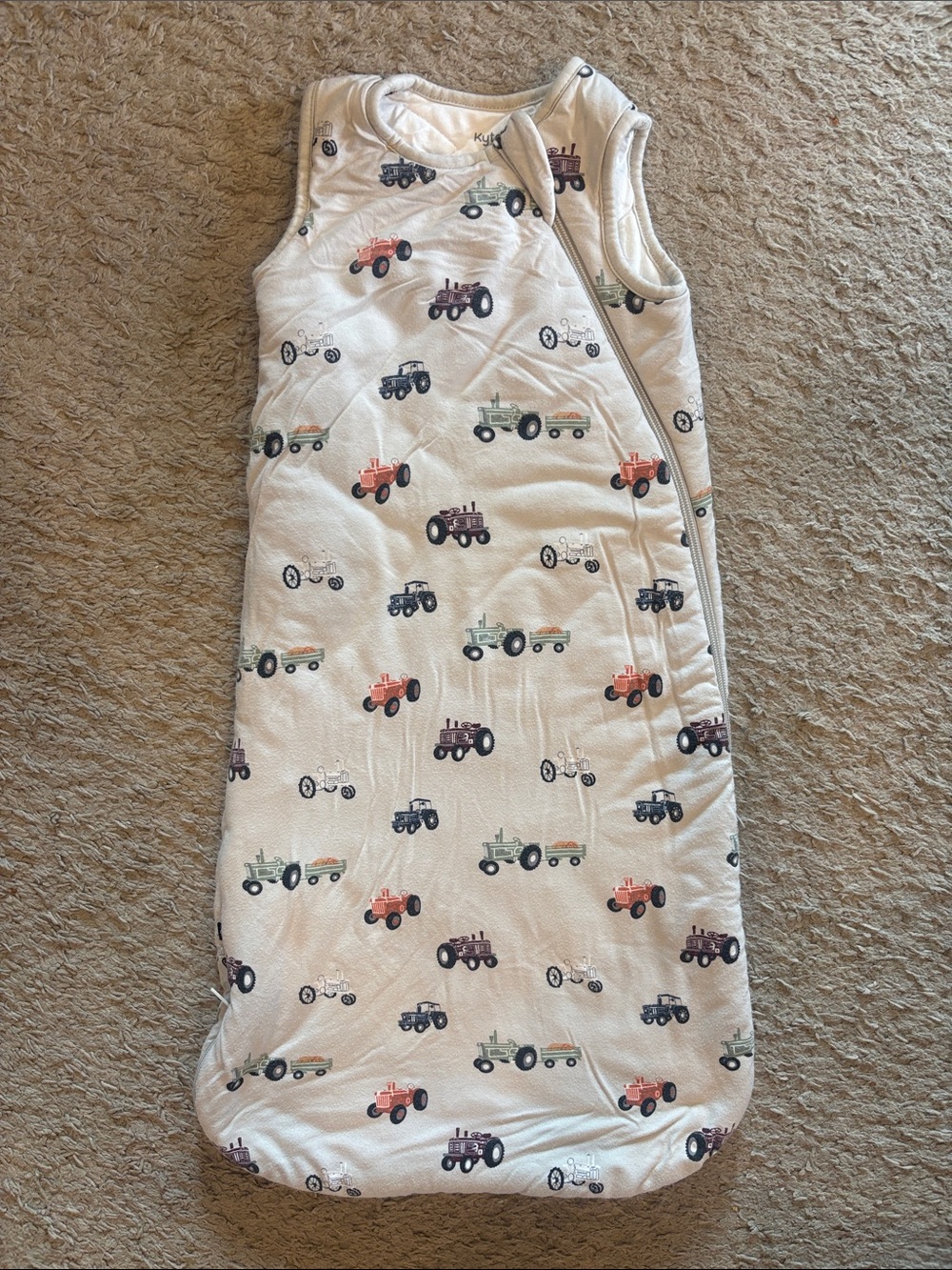 Kyte BABY Bamboo Sleep Sack in Tractor Print. Size: Small. 2.5 Tog. EUC. Unisex.